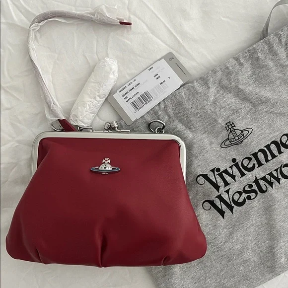 Vivienne Westwood Burgundy granny frame purse NWT - Picture 1 of 5
